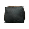 Berck Aniine Leather Pouf 18"